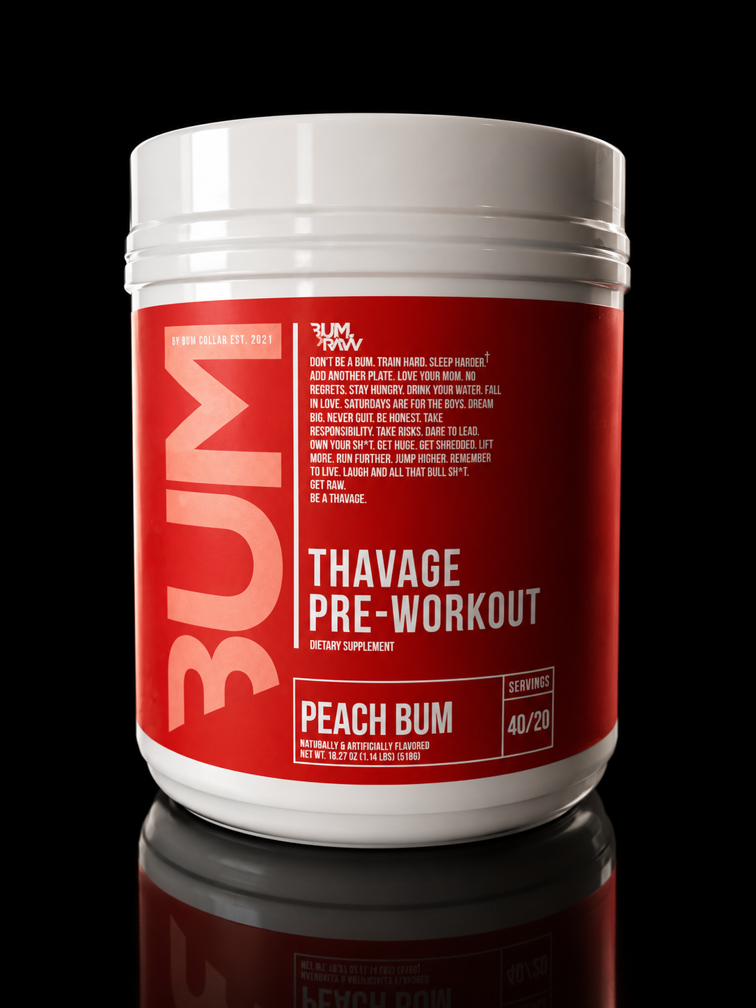 BUM Thavage Pre-Workout – 40 / 20 servicios