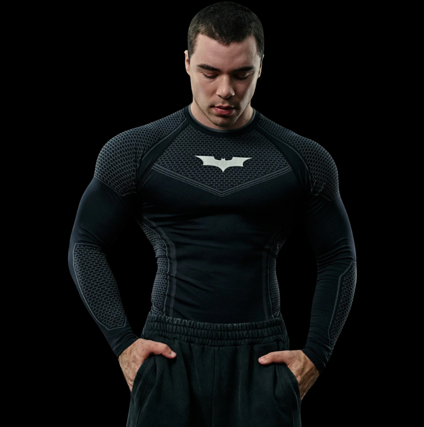YOUNGLA 8004 - BATMAN COMPRESSION LONGSLEEVES