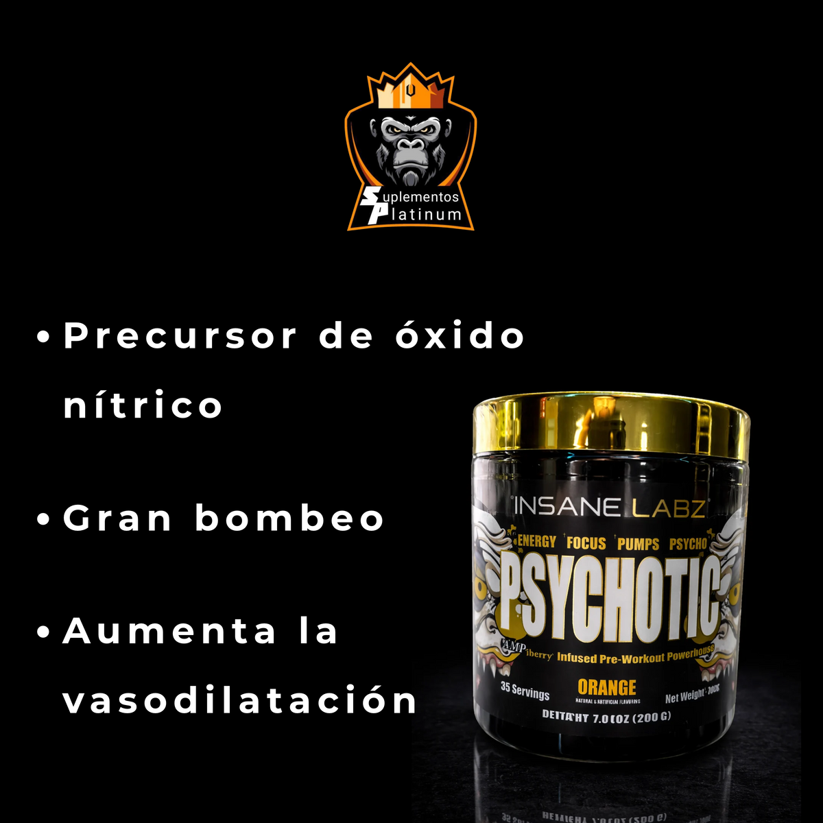 Insane Labz Psychotic Gold – 35 servicios